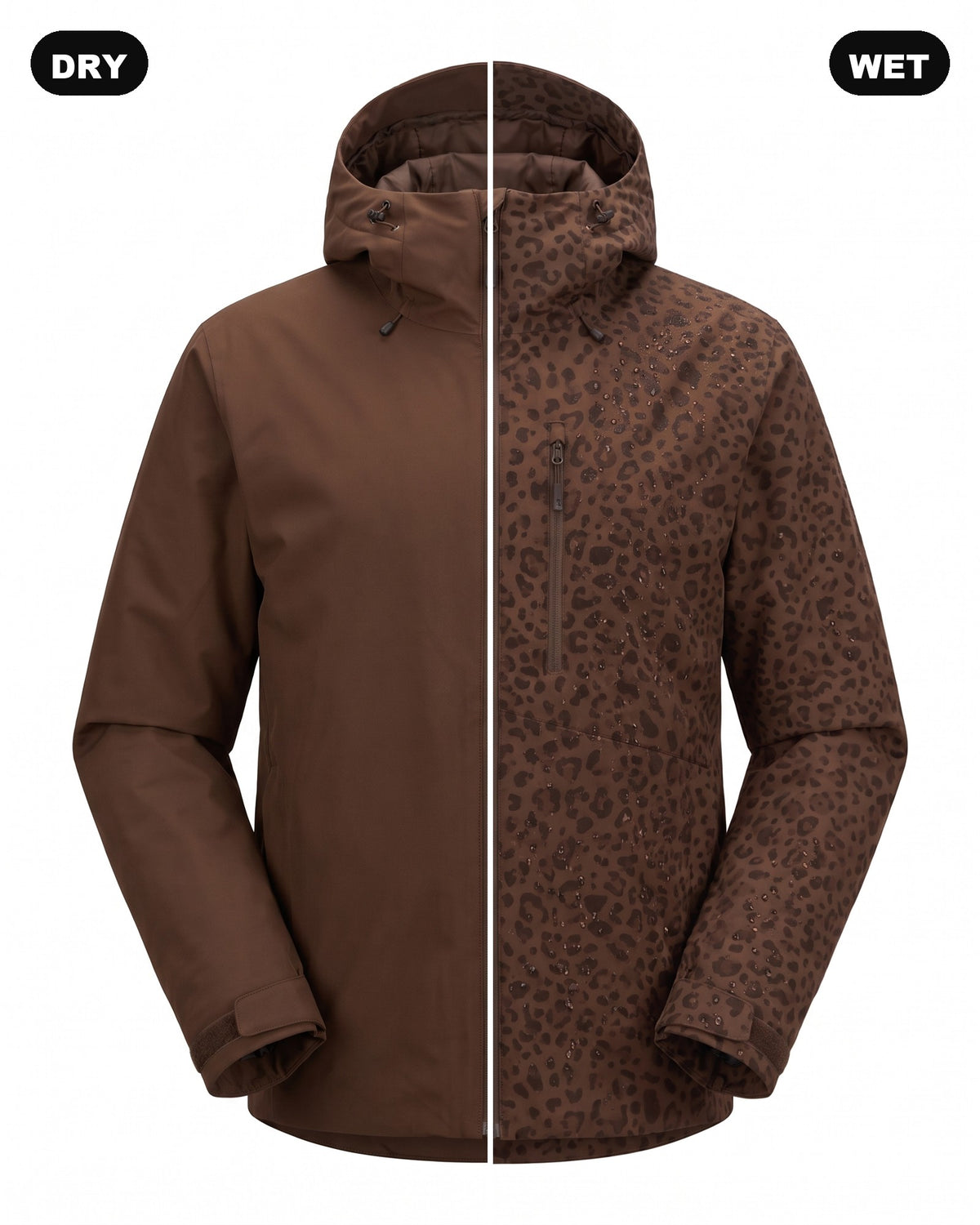 Brown Catshift jacket, dry and wet