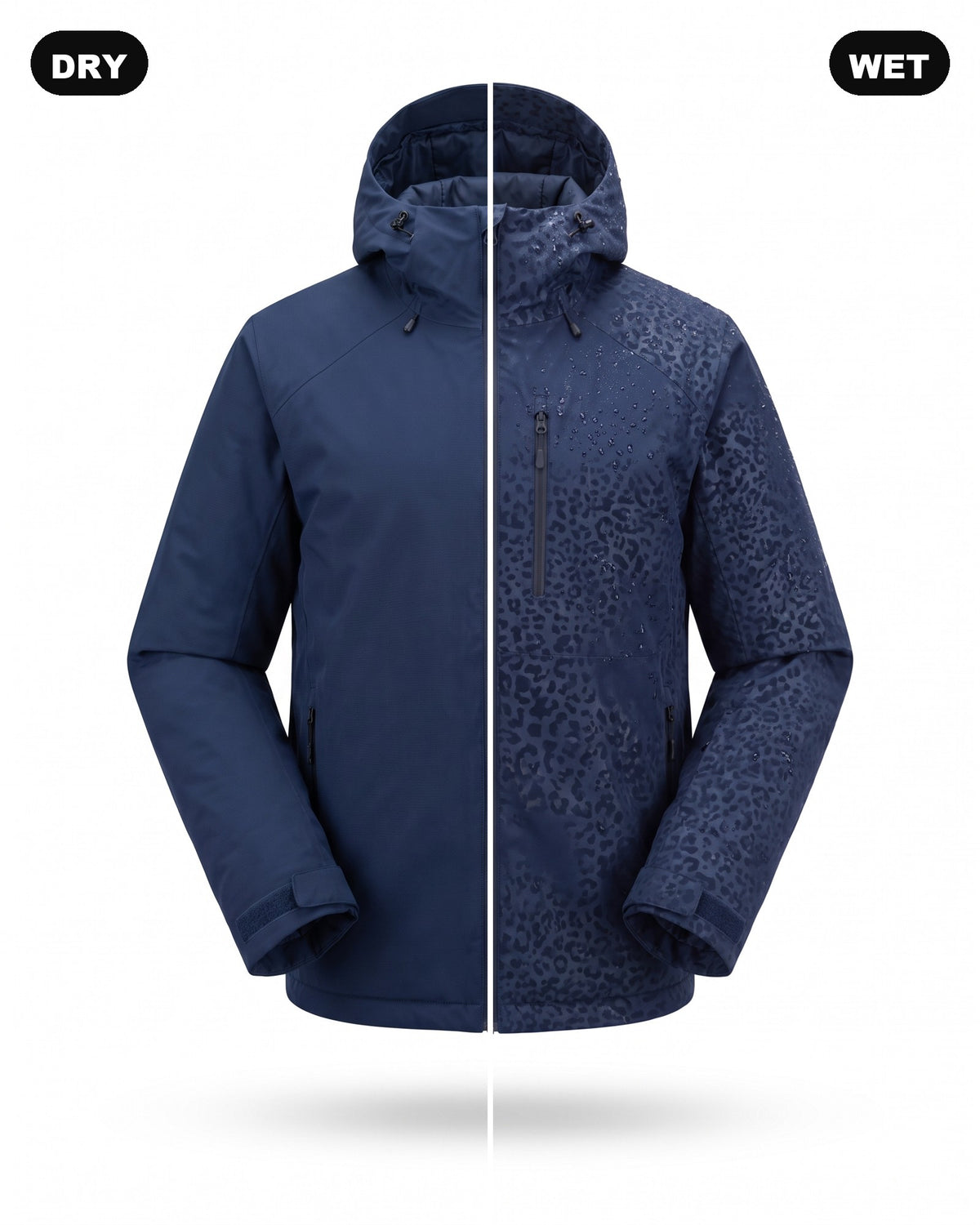 Navy Catshift jacket, dry and wet